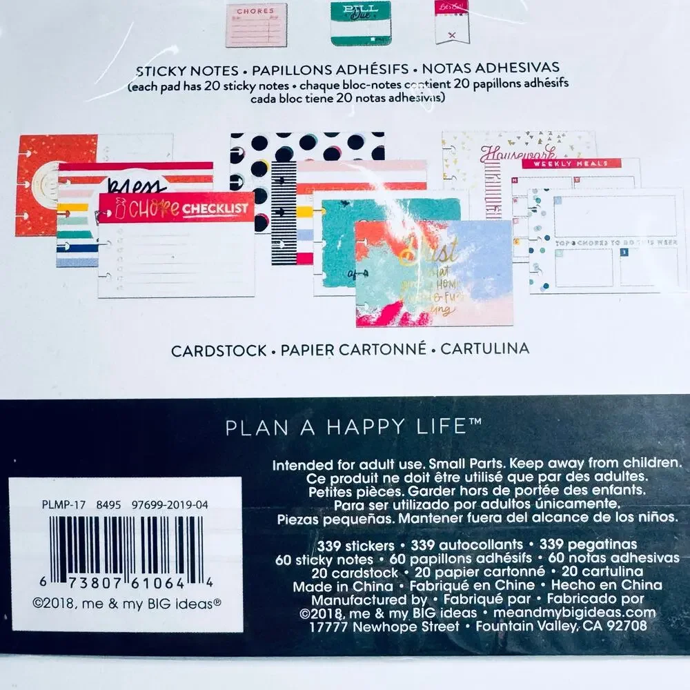 2 Happy Planner Multi Accessory Packs Household & Planner Girl Bundle NEW